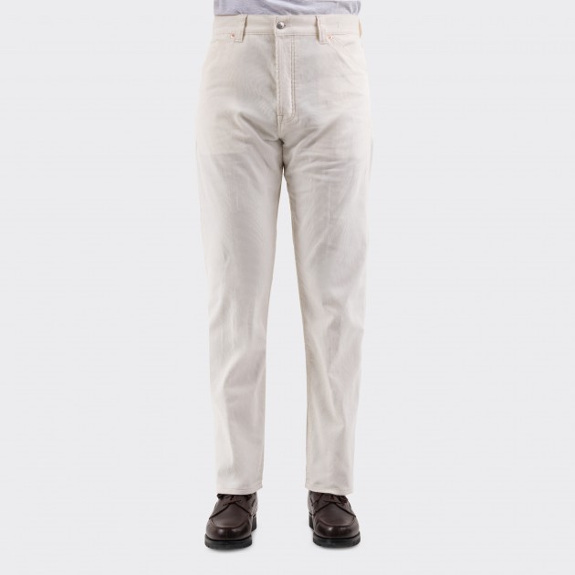 Selvedge Denim Five-Pocket Jeans : Ecru