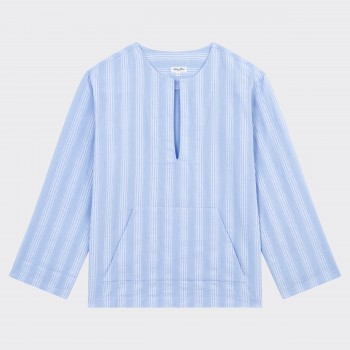 Chemise Baja Seerscuker : Bleu Ciel/Blanc