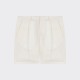 Short à Pinces en Coton & Lin : Écru