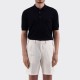 Short à Pinces en Coton & Lin : Écru