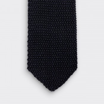 V-Shaped Knitted Tie : Navy