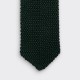 V-Shaped Knitted Tie : Dark Green