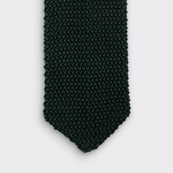 Cravate Tricotée «  V  » : Vert Foncé