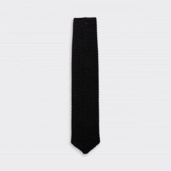 Cravate Tricotée «  V  » : Noir