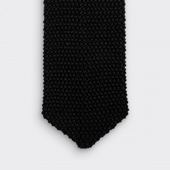 V-Shaped Knitted Tie : Dark Green