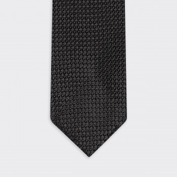 Cravate Grenadine de Soie : Noir