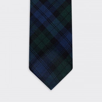 Cravate Grenadine de Soie : Tartan Blackwatch