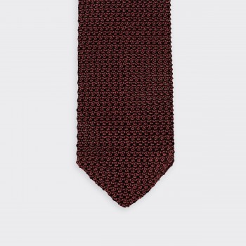 V-Shaped Knitted Tie : Brown