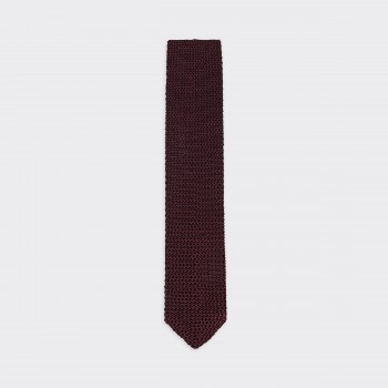 Cravate Tricotée «   V   » : Bordeaux