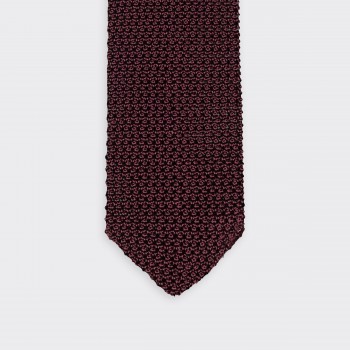 Cravate Tricotée «   V   » : Bordeaux