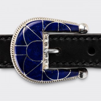 Ranger Belt Amérindienne en Lapis-Lazuli : Noir