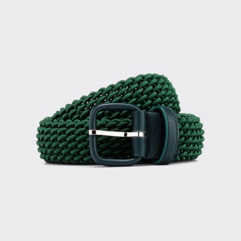Ceinture Tréssée : Vert Foncé 