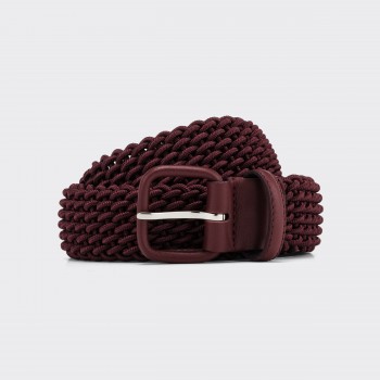 L'Aiglon : Woven Elastic Belt : Brown