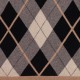 Pull Col Rond Argyle en Cachemire: Beige/Marron/Noir