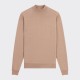 Pull Col Cheminée Laine Mérinos : Camel