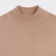 Pull Col Cheminée Laine Mérinos : Camel