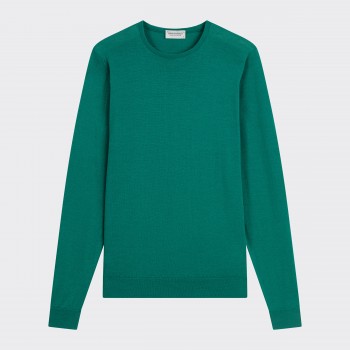 Merino Wool Crewneck : Emerald Green