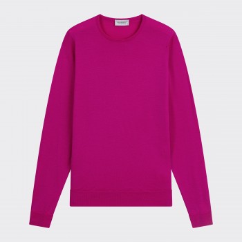 Merino Wool Crewneck : Fuschia