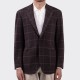 Veste Laine & Alpaga Carreaux : Marron/Beige  