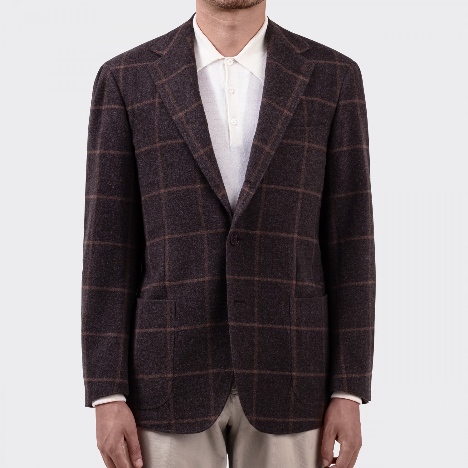 Veste laine a carreaux 2025