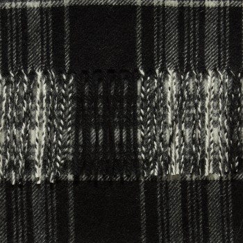 Écharpe Cachemire Tartan : Noir/Blanc Dress Stewart 