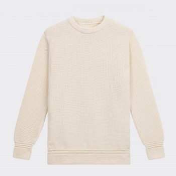Pull Col Rond : Écru