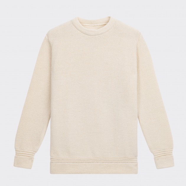 Pull Col Rond : Écru