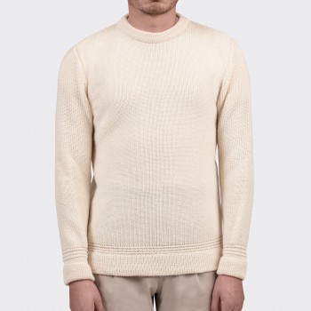 Pull Col Rond : Écru