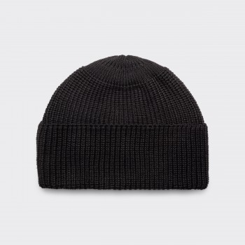 Bonnet “Expedition“ en Mérinos : Noir