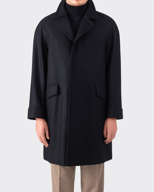 "CORB" Wool & Cashmere Coat : Black 