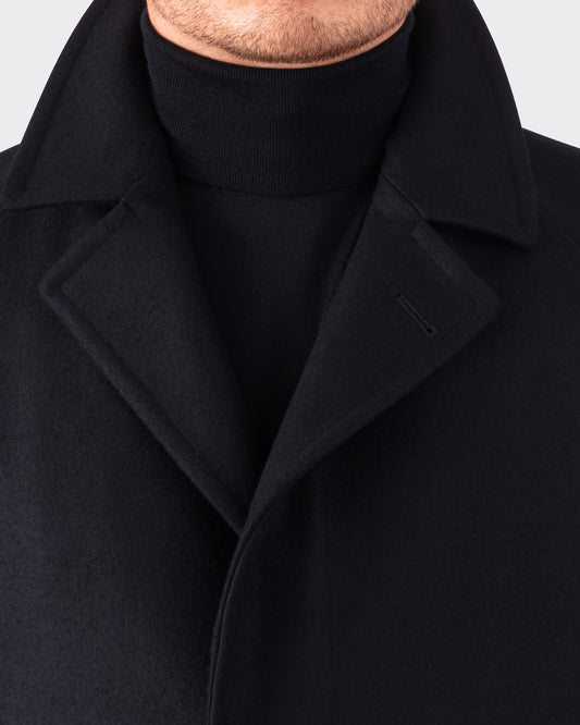 "CORB" Wool & Cashmere Coat : Black 