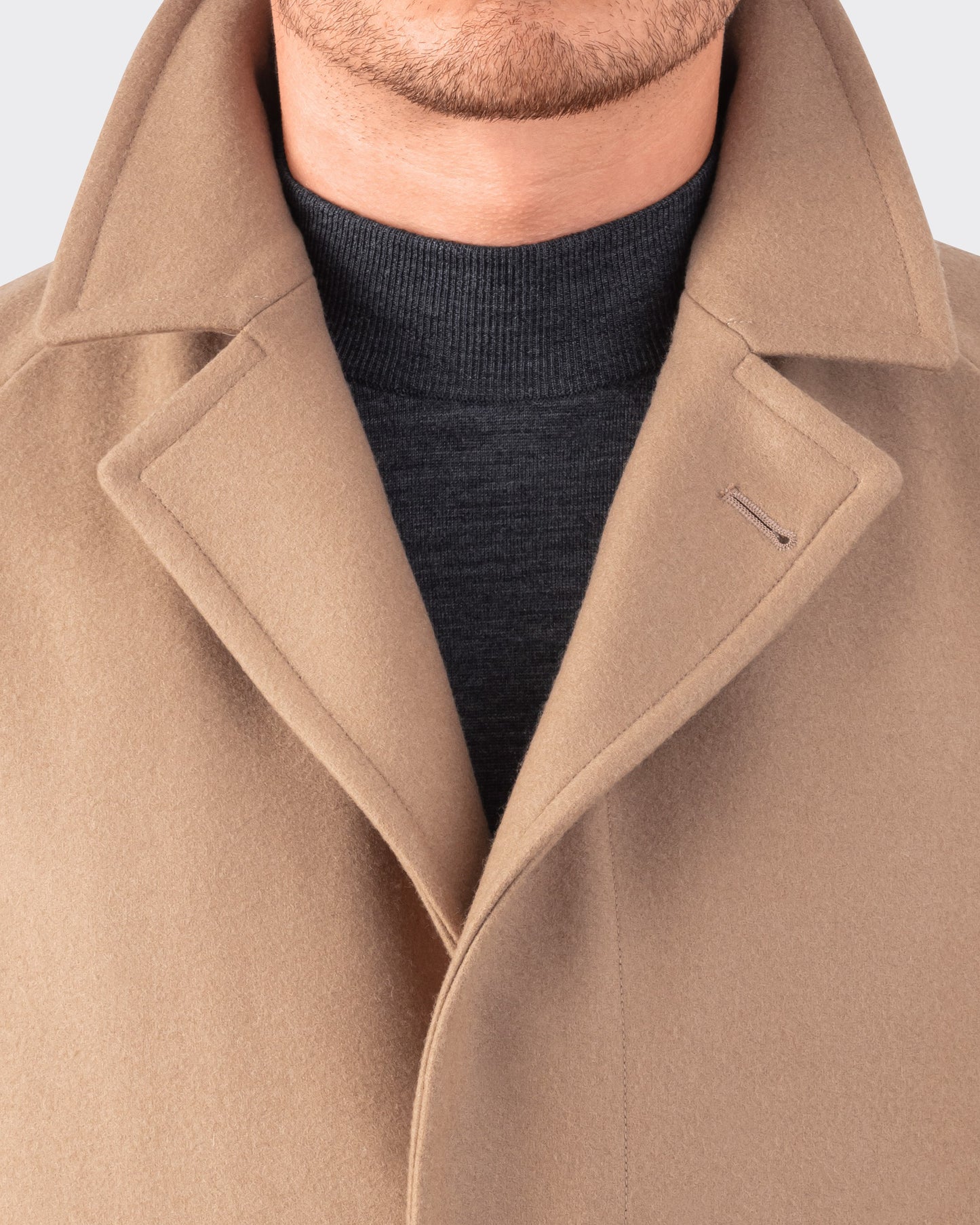 Pardessus "CORB" Laine Et Cachemire : Camel
