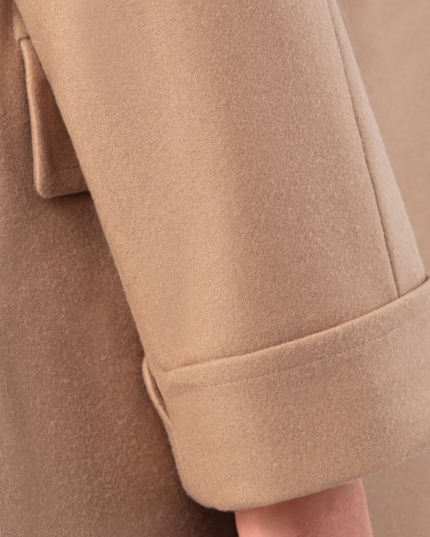 Pardessus "CORB" Laine Et Cachemire : Camel