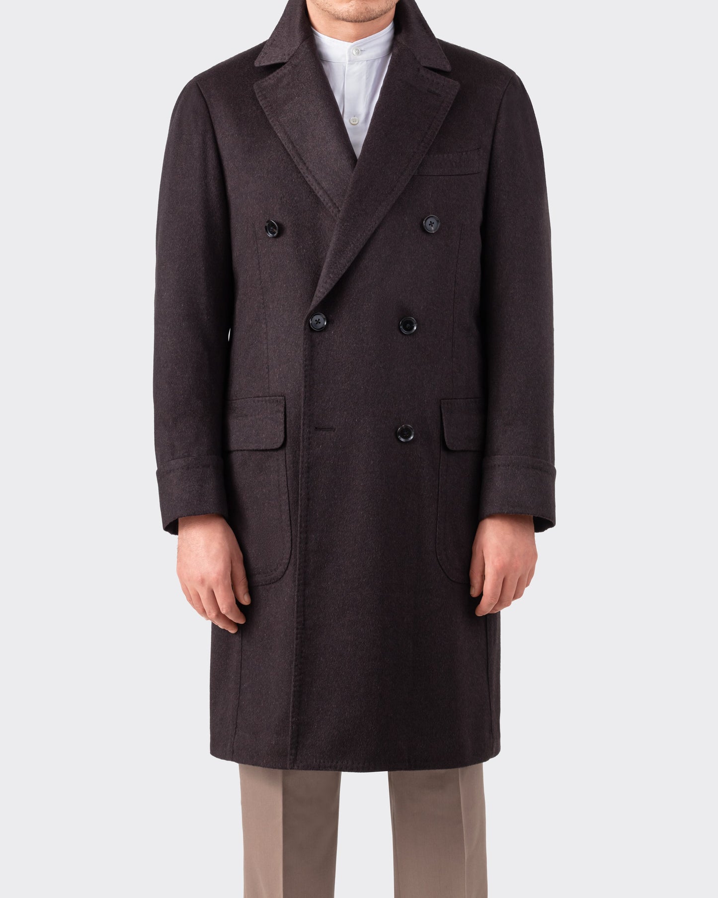 Only for BEIGE | Cashmere Polo Coat : Brown