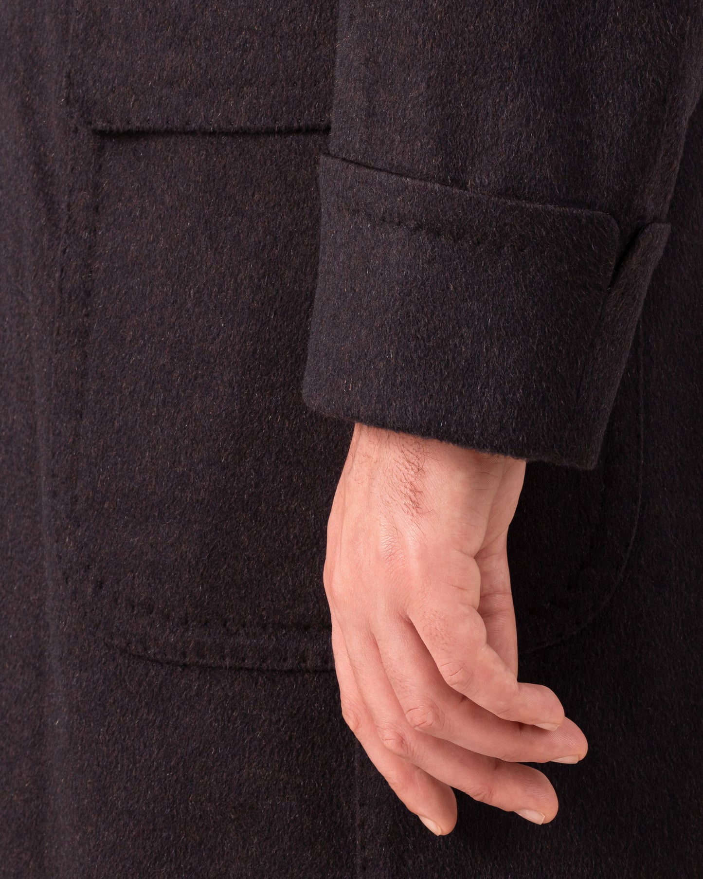 Only for BEIGE | Cashmere Polo Coat : Brown