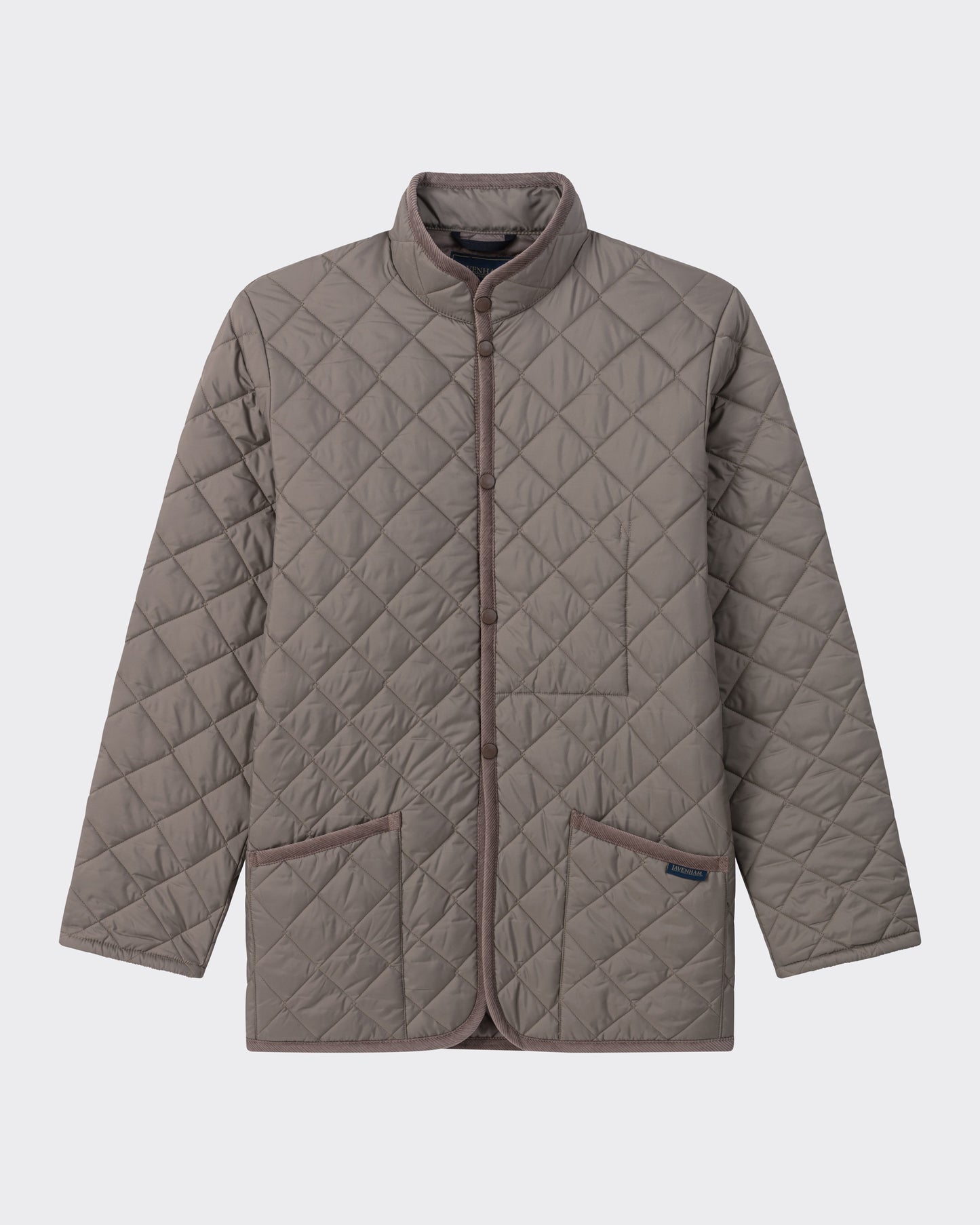 Veste Matelassée à Col Officier : Greige