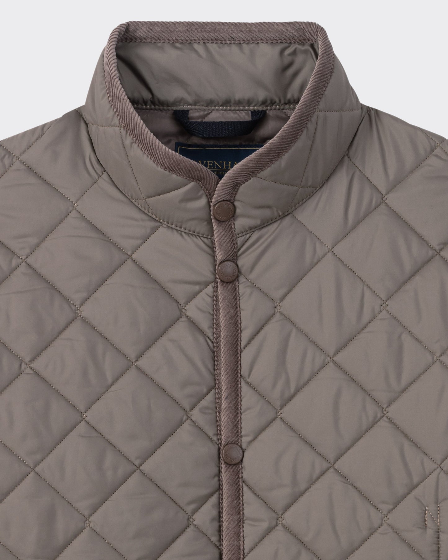 Veste Matelassée à Col Officier : Greige