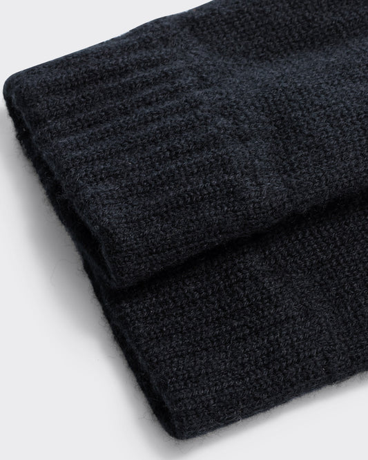 Cashmere Fingerless Gloves : Black