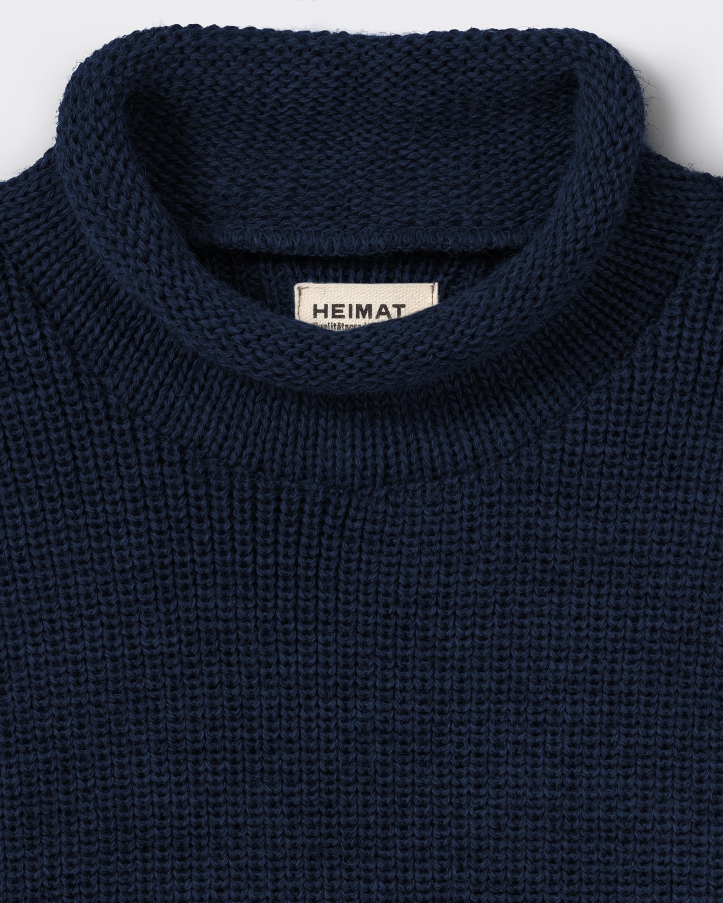 Pull Col Roulotté : Marine