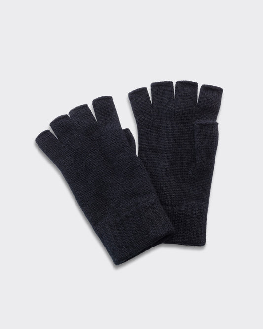 Cashmere Fingerless Gloves : Black