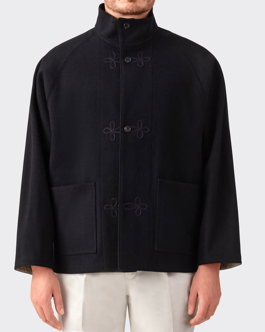 Melton Wool Jacket  : Black
