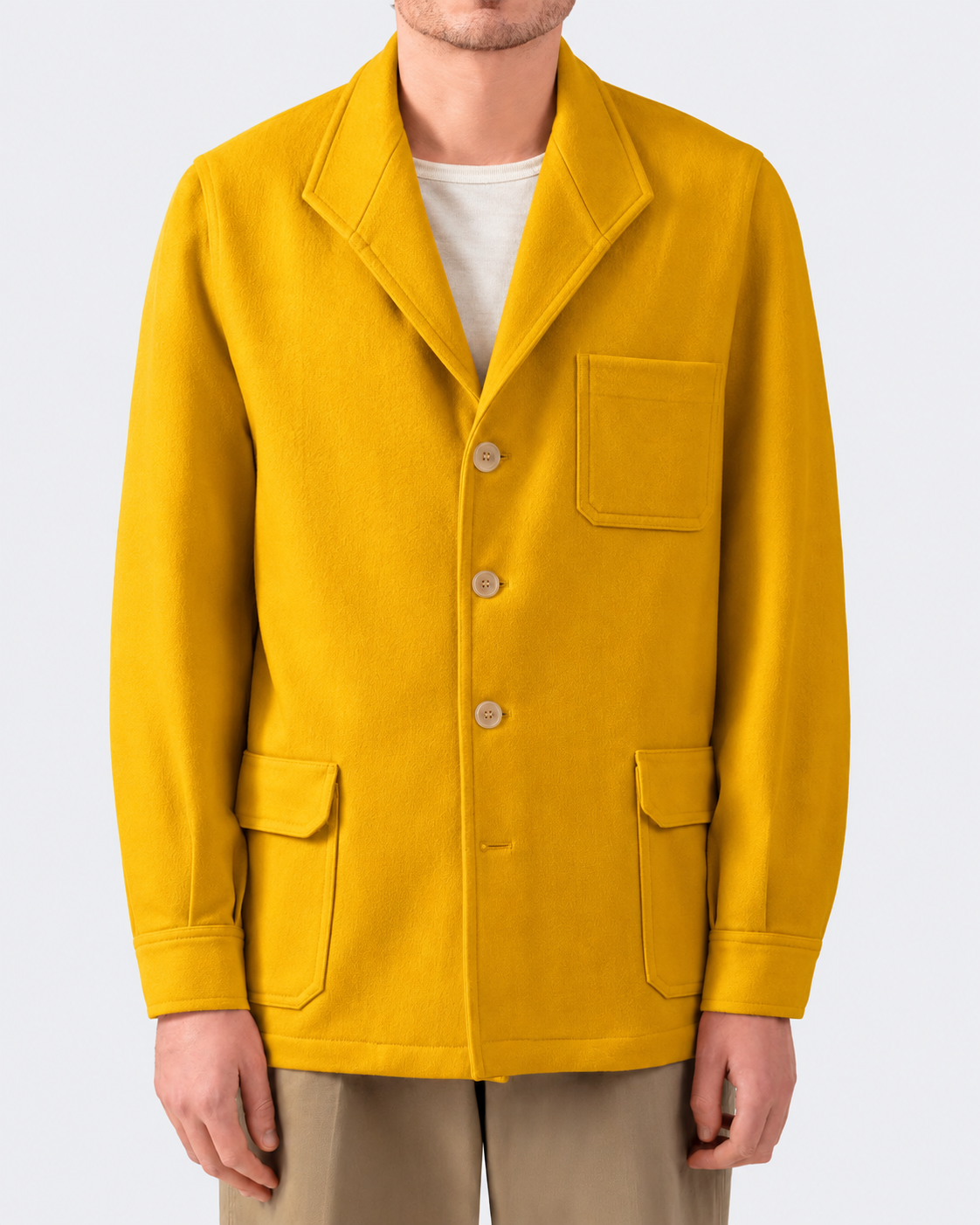 Merino Wool Teba Jacket : Mustard Yellow