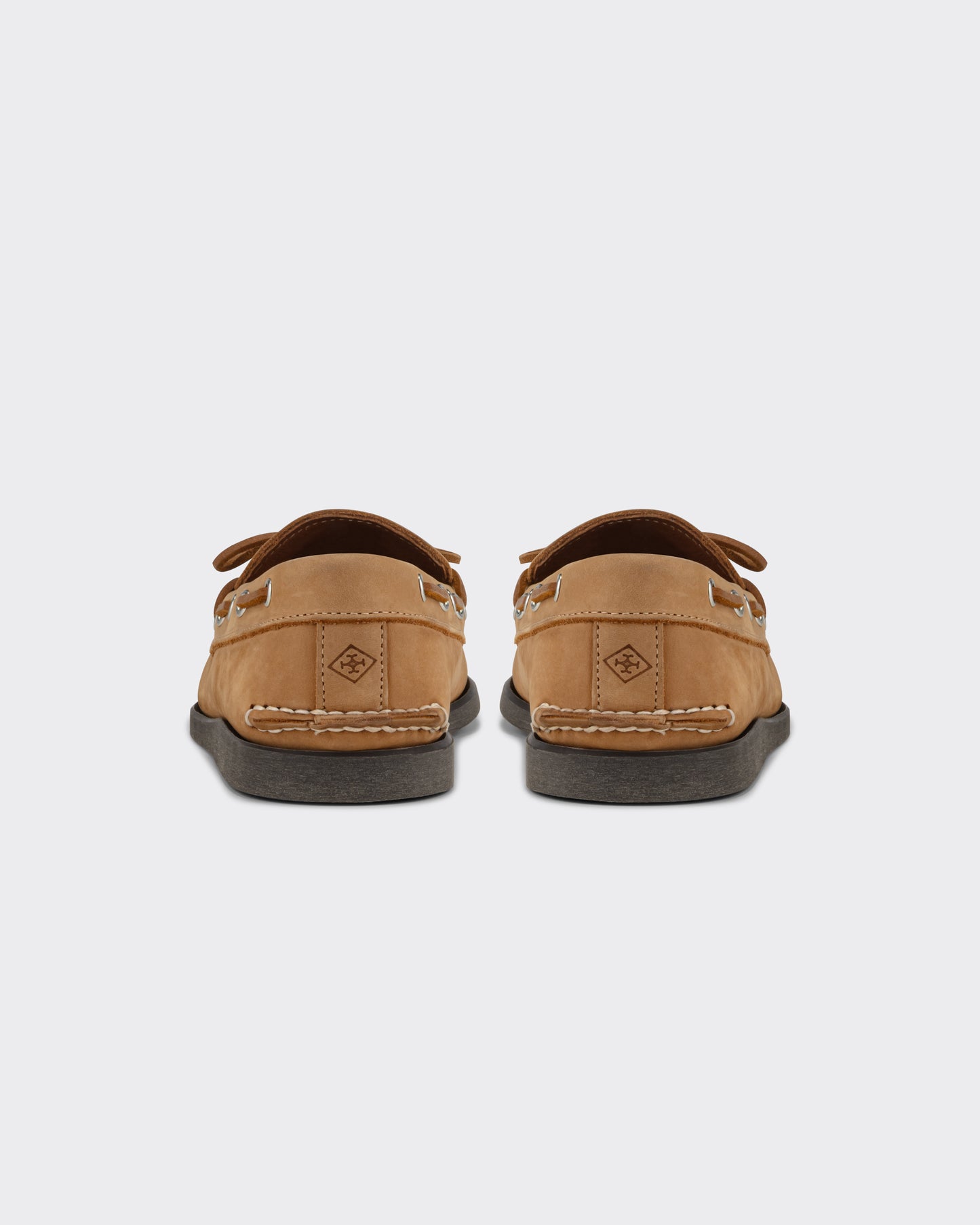 Quoddy Canoe shoes in beige nubuck leather, BEIGE HABILLEUR PARIS