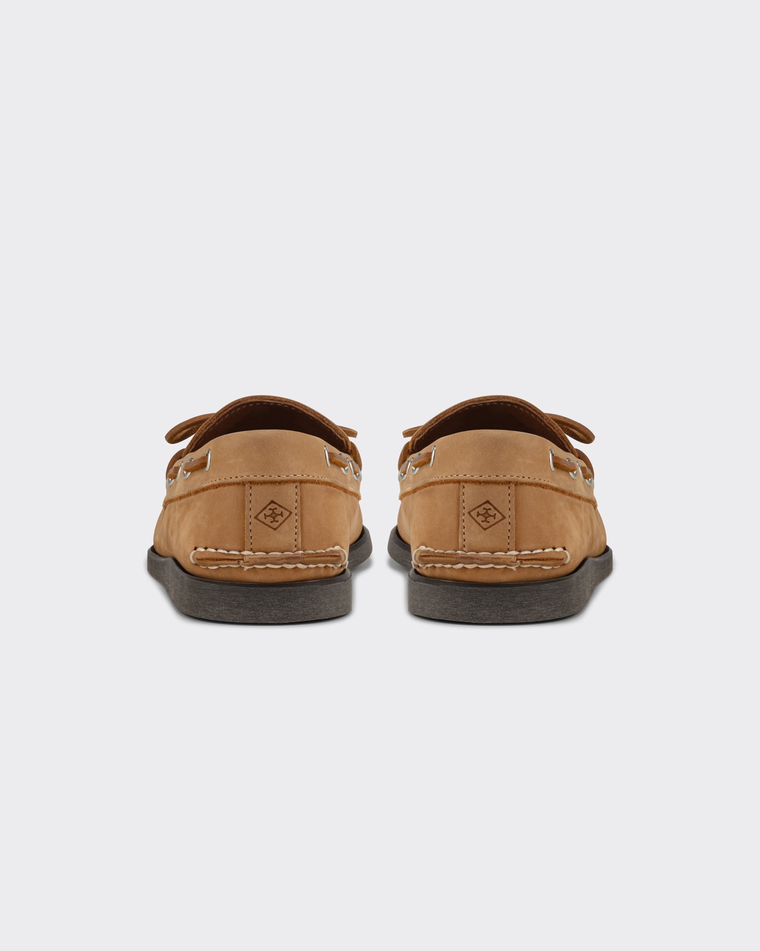 Quoddy Canoe shoes in beige nubuck leather, BEIGE HABILLEUR PARIS
