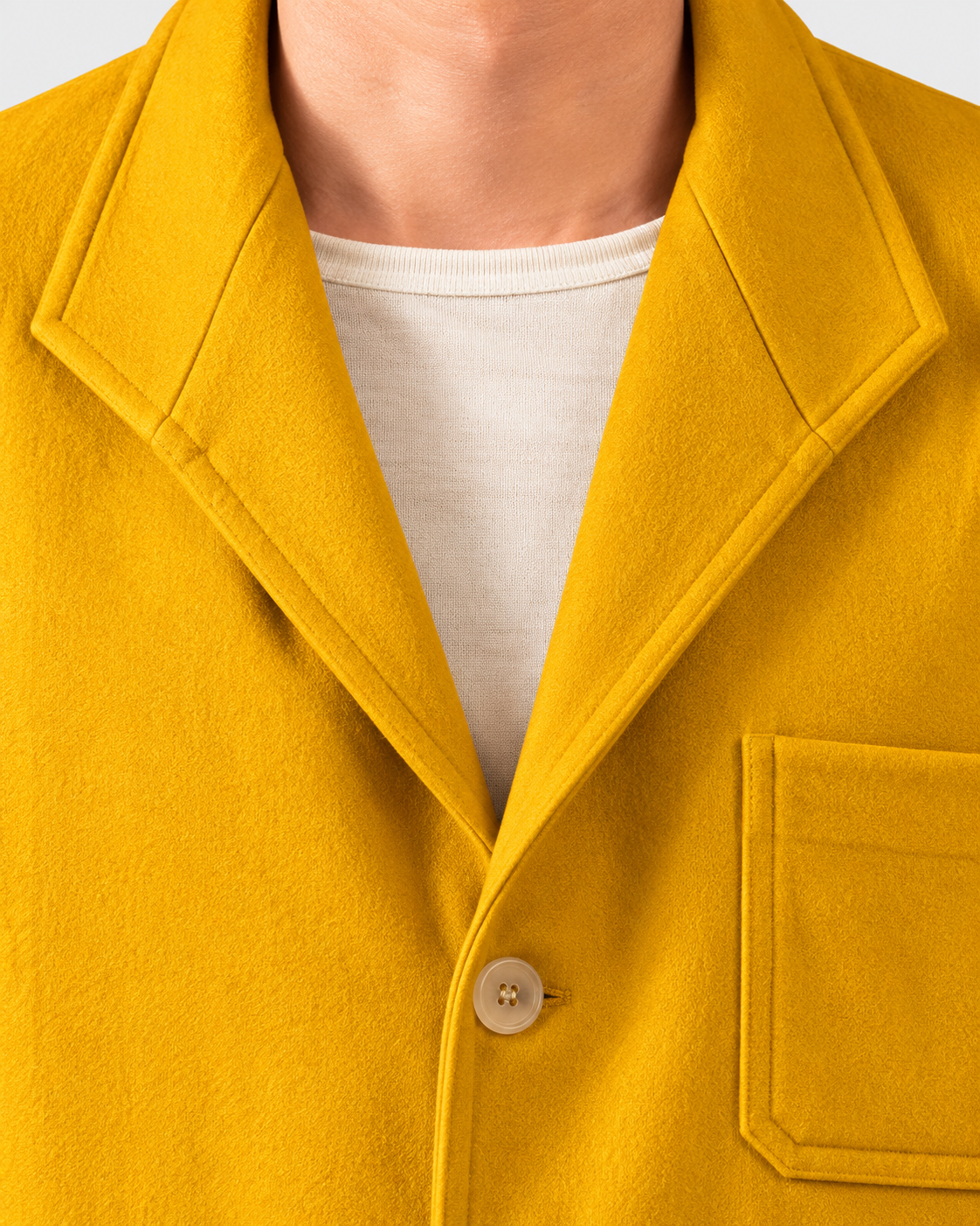 Merino Wool Teba Jacket : Mustard Yellow