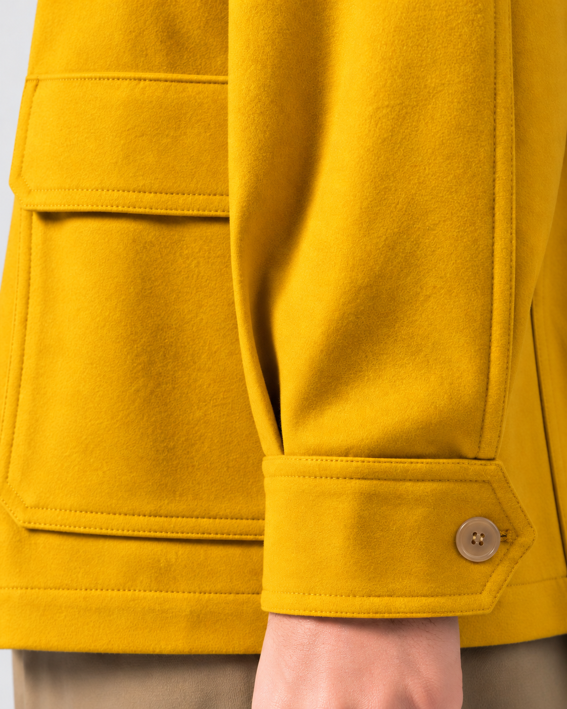 Merino Wool Teba Jacket : Mustard Yellow