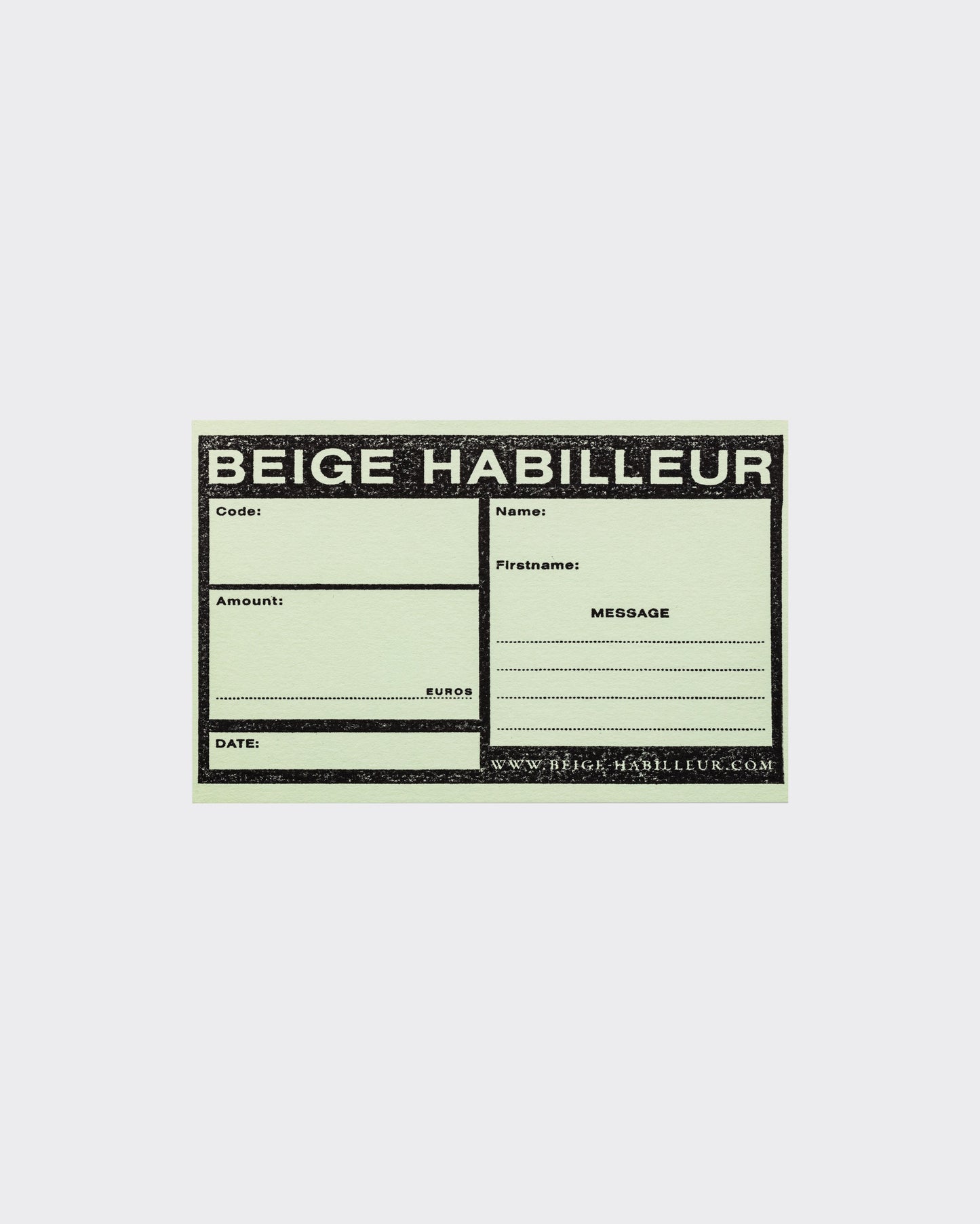 Carte Cadeau : Pistache