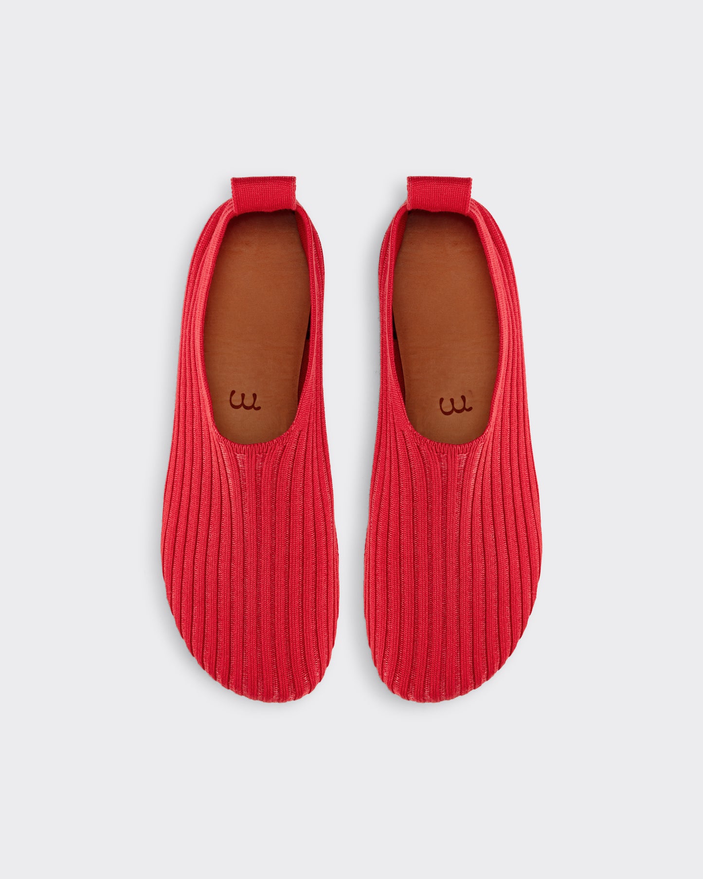 Meta Campania Collective red silk slip-on shoes leather sole detail BEIGE HABILLEUR PARIS