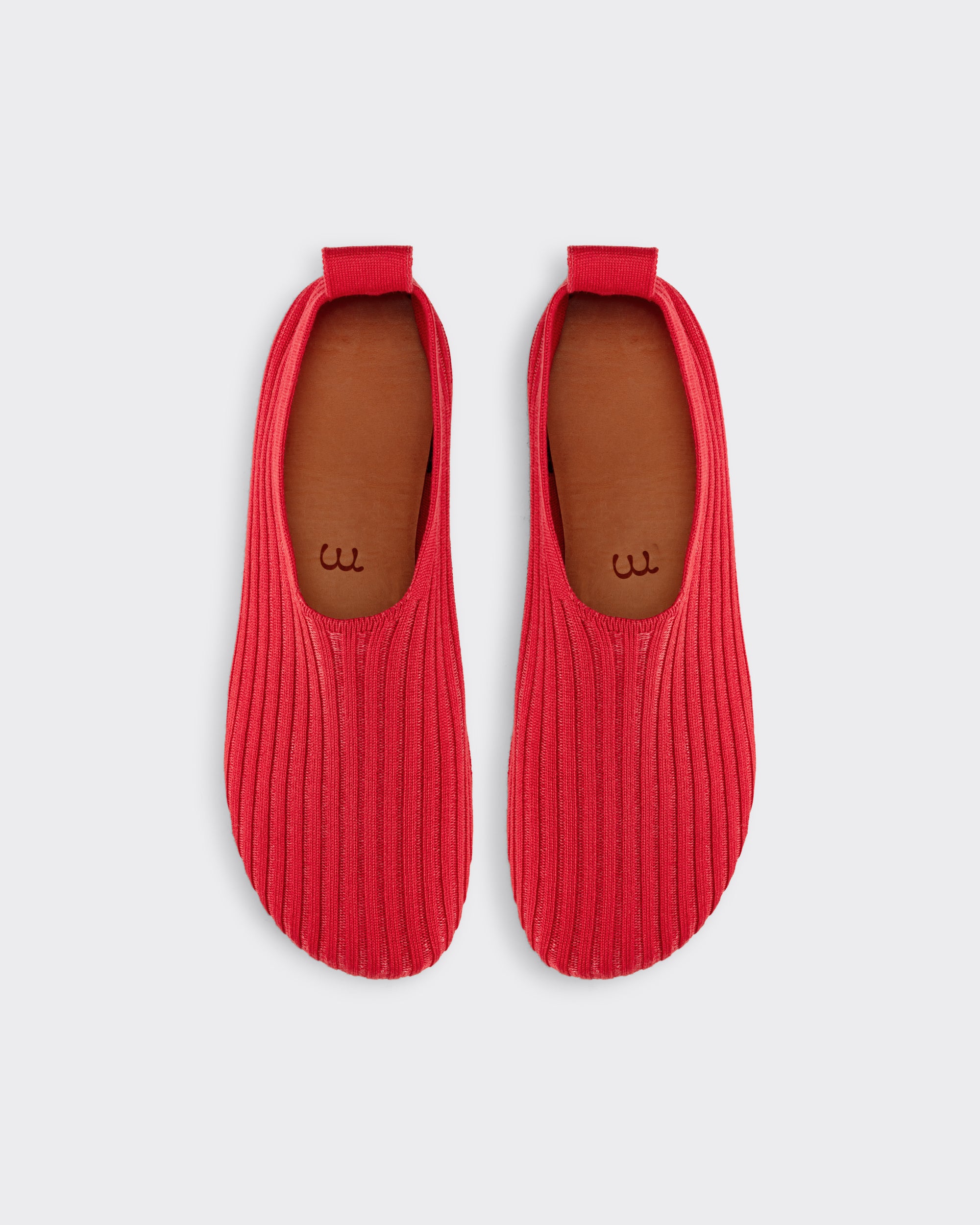 Meta Campania Collective red silk slip-on shoes leather sole detail BEIGE HABILLEUR PARIS