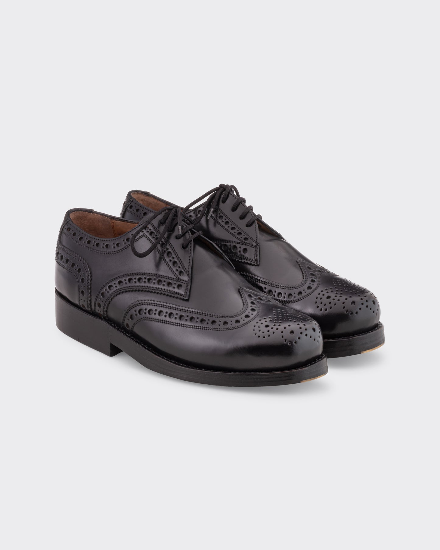 Derby “Rio” Full Brogue en Cordovan : Noir